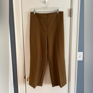 Ann Taylor Wide-Leg Crop Dress Pants in Brown